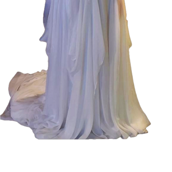 Two Piece White Lace Bohemian Boho Wedding Dress Size 4 Mint Condition - Picture 4 of 16